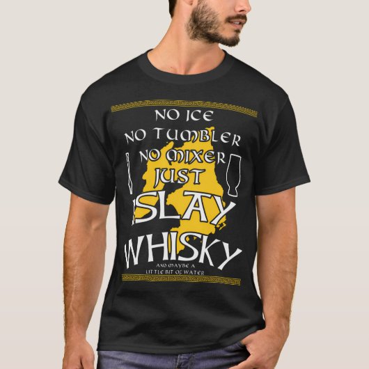Islay Whisky Smoky Peaty Single Malt Island Scotla T-shirt (Voorkant)