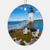 Isle au Haut, Maine Lighthouse Keramisch Ornament (Links)