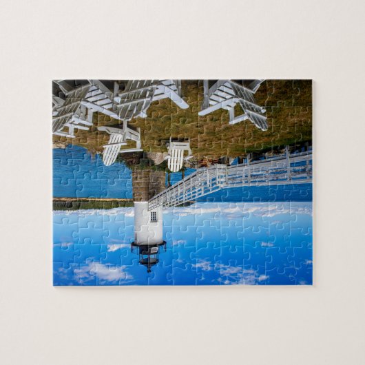 Isle au Haut, Maine Lighthouse Legpuzzel (Horizontaal)