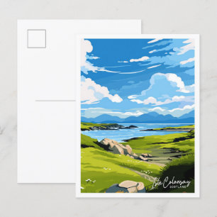 Isle Colonsay Scotland Travel  illustratie Briefkaart