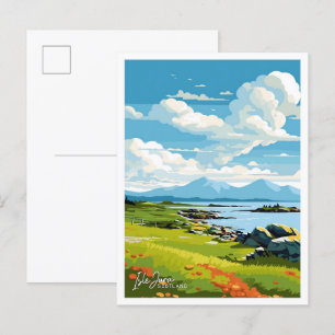 Isle Jura Scotland reizen  illustratie Briefkaart