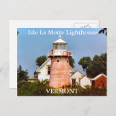 Isle La Motte Lighthouse, Briefkaart Vermont (Voorkant / Achterkant)