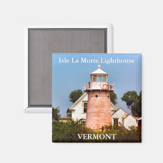 Isle La Motte Lighthouse, Vermont Magnet (Voorkant / Achterkant)