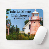 Isle La Motte Lighthouse, Vermont Mousepad Muismat (Met muis)