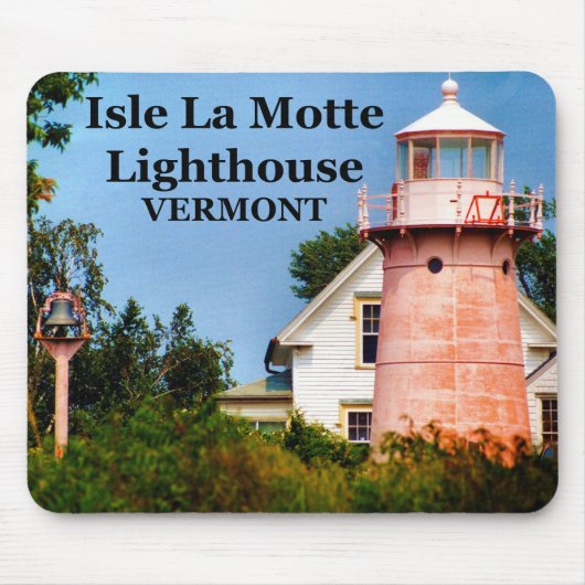 Isle La Motte Lighthouse, Vermont Mousepad Muismat (Voorkant)