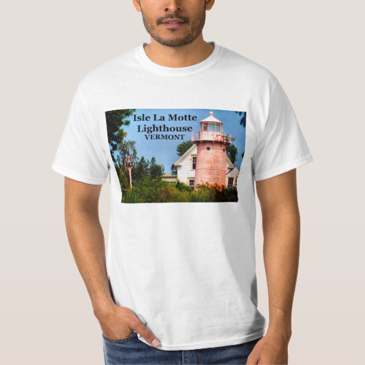Isle La Motte Lighthouse, Vermont T-Shirt (Voorkant)