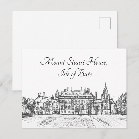Isle of Bute, Mount Stuart House- Briefkaart (Voorkant / Achterkant)