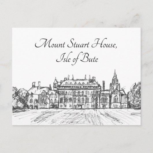 Isle of Bute, Mount Stuart House- Briefkaart (Voorkant)