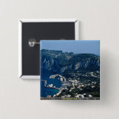 Isle of Capri, Italië Vierkante Button 5,1 Cm (Voorkant /achterkant)
