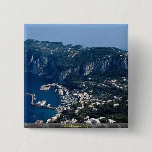 Isle of Capri, Italië Vierkante Button 5,1 Cm (Voorkant)