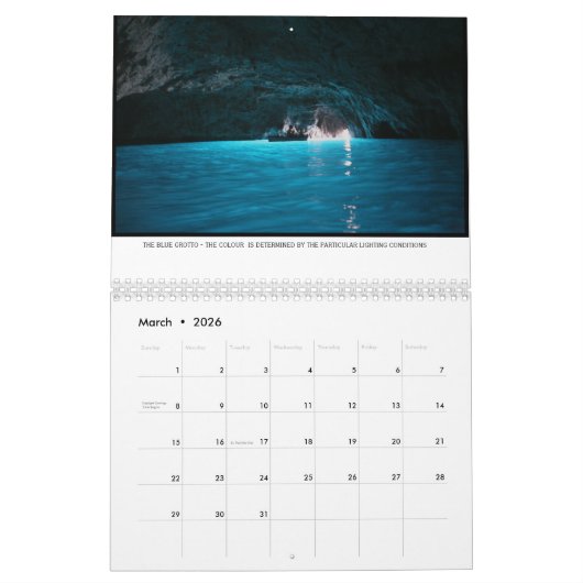 Isle of Capri Wall Calendar - Faraglioni Kalender (Mar 2026)