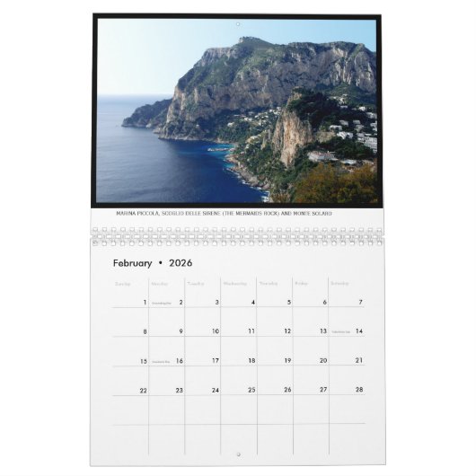 Isle of Capri Wall Calendar - Faraglioni Kalender (Feb 2026)