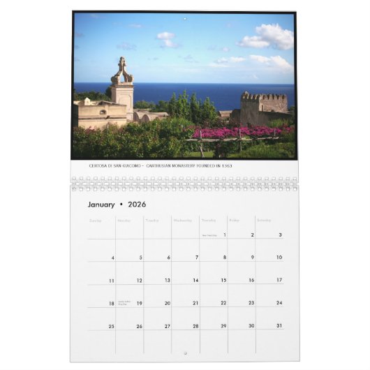 Isle of Capri Wall Calendar - Faraglioni Kalender (Jan 2026)