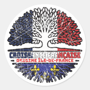 Isle of France Isle of France French Tree Ronde Sticker