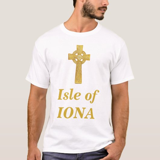 Isle of Iona Celtic Cross T-shirt (Voorkant)