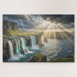 Isle of Legends Coastal Waterfall Jigsaw Puzzle Legpuzzel