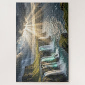 Isle of Legends Coastal Waterfall Jigsaw Puzzle Legpuzzel (Verticaal)