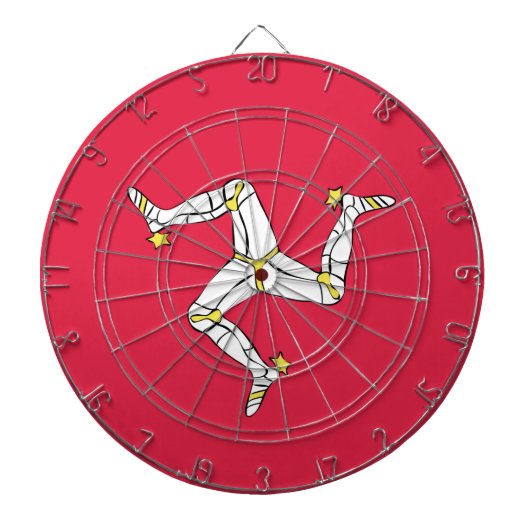 Isle of Man Flag Emblem Dartbord (Voorkant)