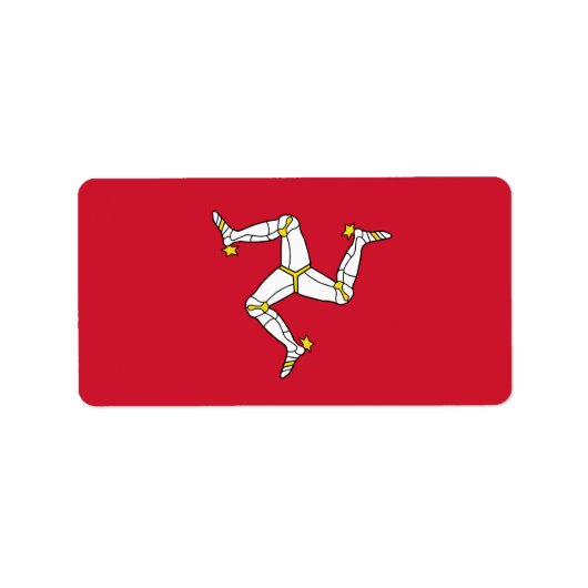Isle of Man flag Etiket (Voorkant)