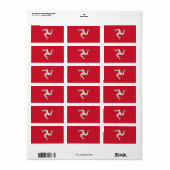 Isle of Man flag Etiket (Full Sheet)