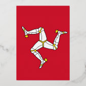 Isle of Man flag Folie Uitnodiging (Voorkant)
