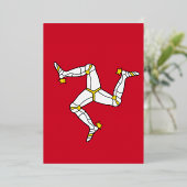 Isle of Man flag Folie Uitnodiging (Staand Voorkant)