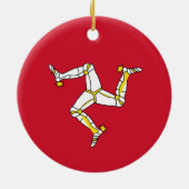Isle of Man flag Keramisch Ornament (Achterkant)