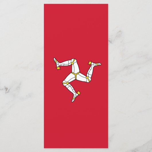 Isle of Man flag Menu (Achterkant)