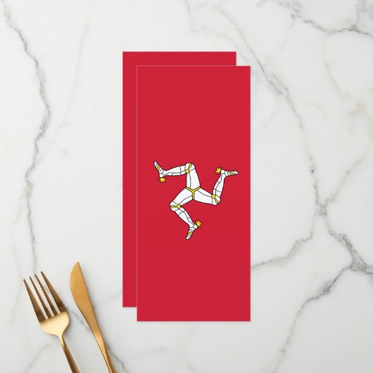 Isle of Man flag Menu (Voorkant / Achterkant in situ)