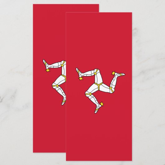 Isle of Man flag Menu (Voorkant / Achterkant)