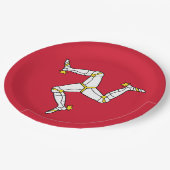 Isle of Man flag Papieren Bordje (Gekanteld)