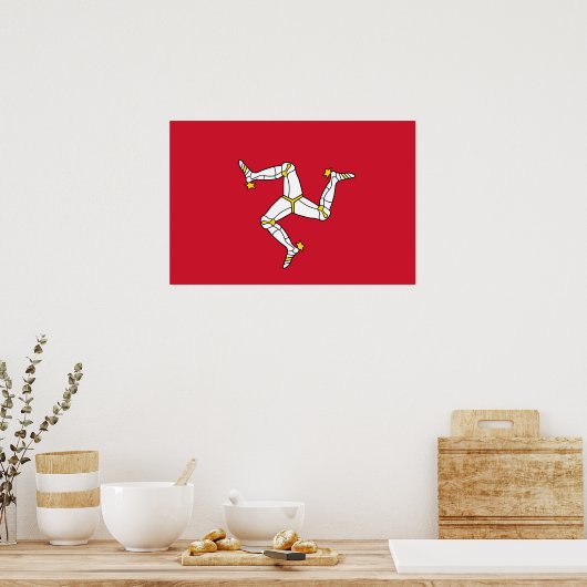 Isle of Man flag Poster (Keuken)