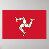 Isle of Man flag Poster (Voorkant)