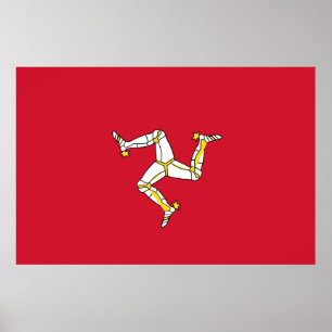 Isle of Man flag Poster