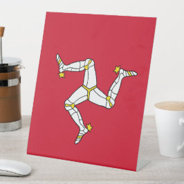 Isle of Man flag Reclamebord Met Voetstuk