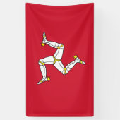 Isle of Man flag Spandoek (Verticaal)
