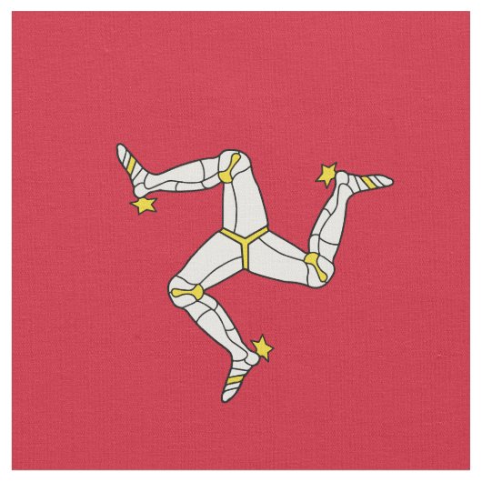 Isle of Man flag Stof (Close Up)