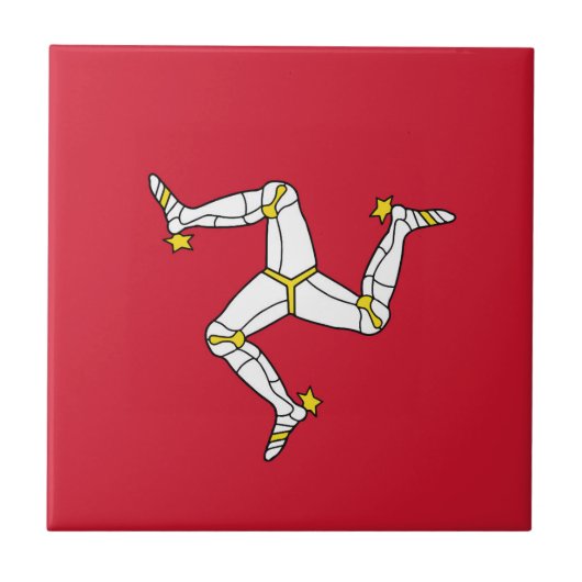 Isle of Man flag Tegeltje (Voorkant)