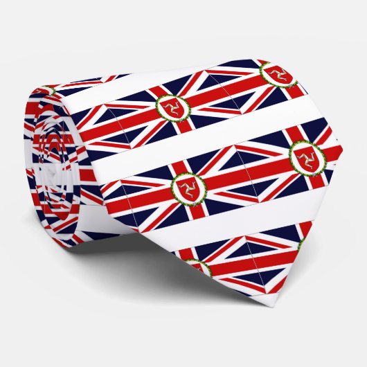 Isle of Man Luitenant Gouverneur Vlag Stropdas (Opgerold)