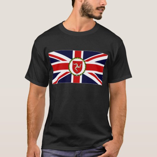 Isle of Man Luitenant Gouverneur Vlag T-shirt (Voorkant)