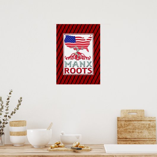 Isle of Man Manx American Artwork Poster (Keuken)