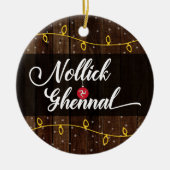 Isle of Man Manx Merry Kerstmis, Nollick Ghennal Keramisch Ornament (Voorkant)