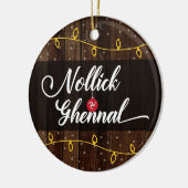 Isle of Man Manx Merry Kerstmis, Nollick Ghennal Keramisch Ornament (Links)