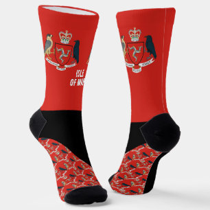 Isle of Man Sokken, vlag kleuren, vakantie / sport Sokken
