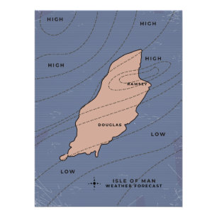 Isle of Man Weersverwachting Perfect Poster