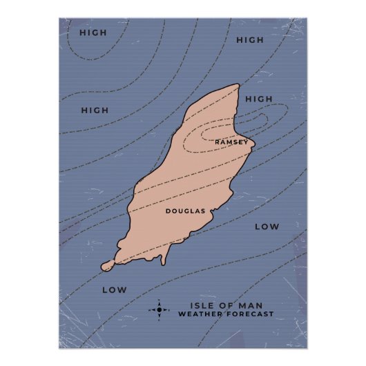 Isle of Man Weersverwachting Perfect Poster (Voorkant)