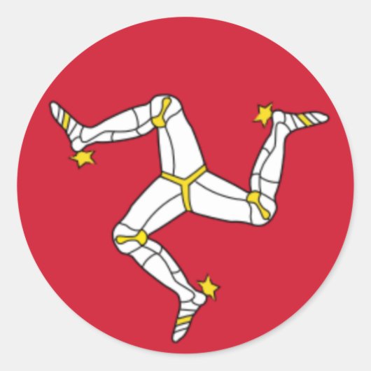 Isle of Mann Round Sticker (Voorkant)