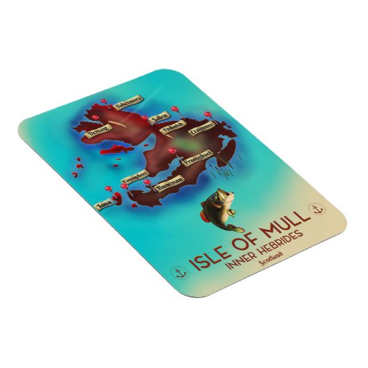 Isle of Mull Inner Hebrides Scotland  Map. Magneet (Rechterzijde)