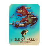Isle of Mull Inner Hebrides Scotland  Map. Magneet (Verticaal)
