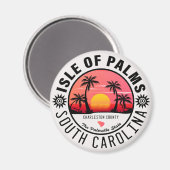 Isle of Palms SC Retro Sunset Souvenirs 60s Magneet (Voorkant / Achterkant)